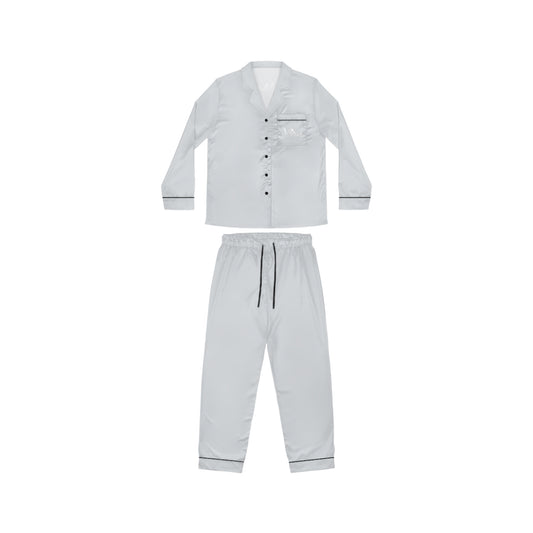 VibraMist™ Women's Satin Pajama Set | Notch Collar & Drawstring Waist