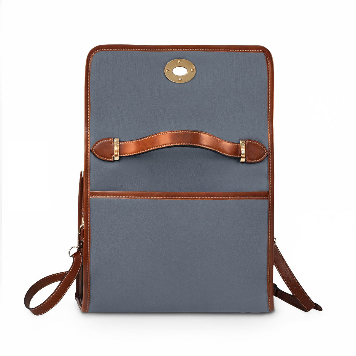 VibraMist™ Waterproof Canvas Tote Bag | Vegan Leather Handles & Adjustable Strap