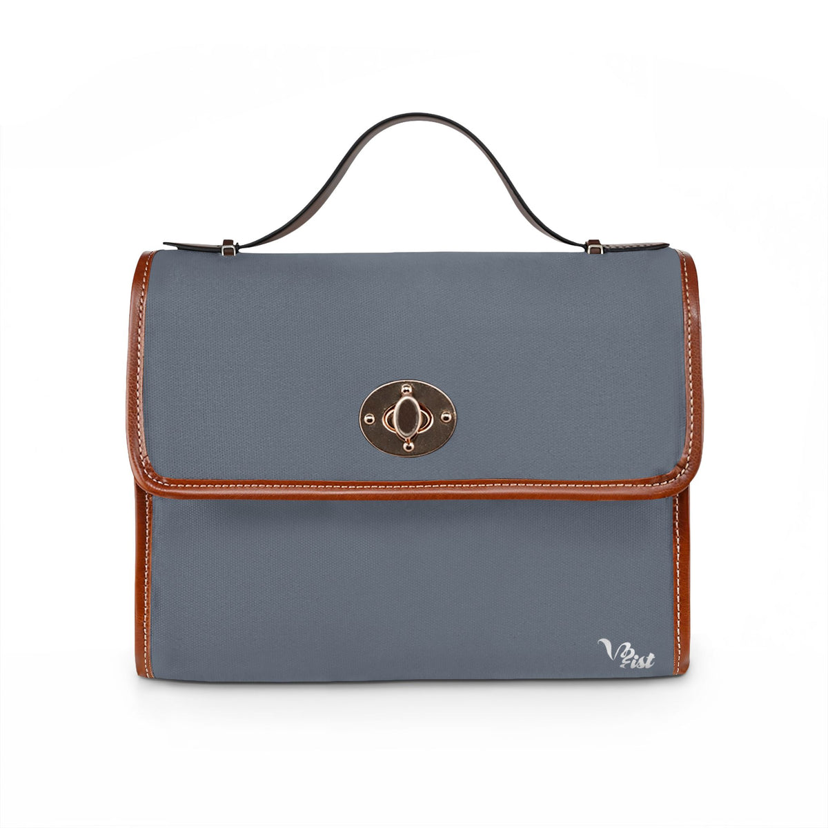 VibraMist™ Waterproof Canvas Tote Bag | Vegan Leather Handles & Adjustable Strap
