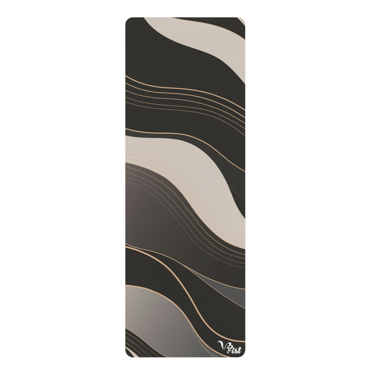 A vertical yoga mat featuring Driftwood background.