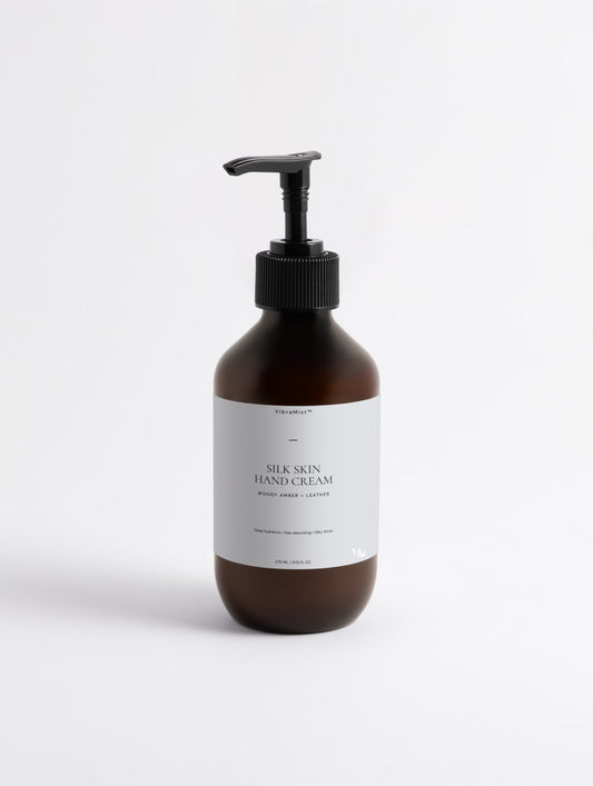 VibraMist™ Silk Skin Hand Cream - Woody Amber + Leather