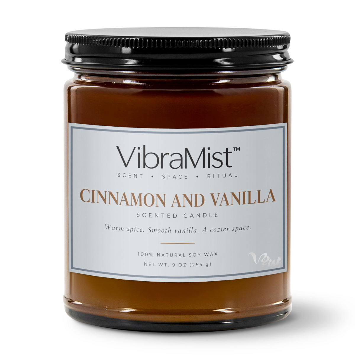 VibraMist™ Atmosphere Candle — Cinnamon + Vanilla